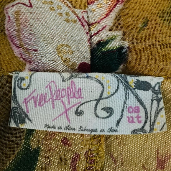 Free People Floral Yellow Kimono Top - Picture 8 of 11